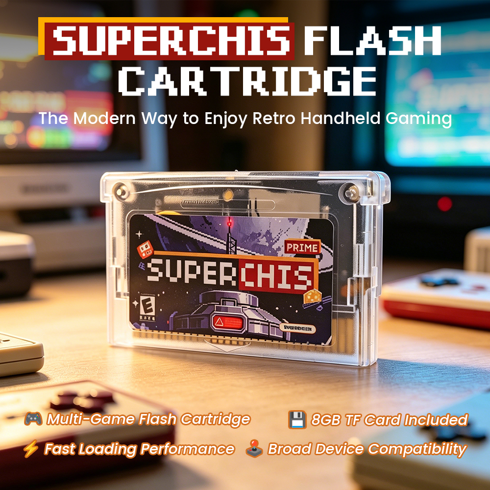 Retro Gaming Handheld - Retro Superchis Flash Game Cartridge With
