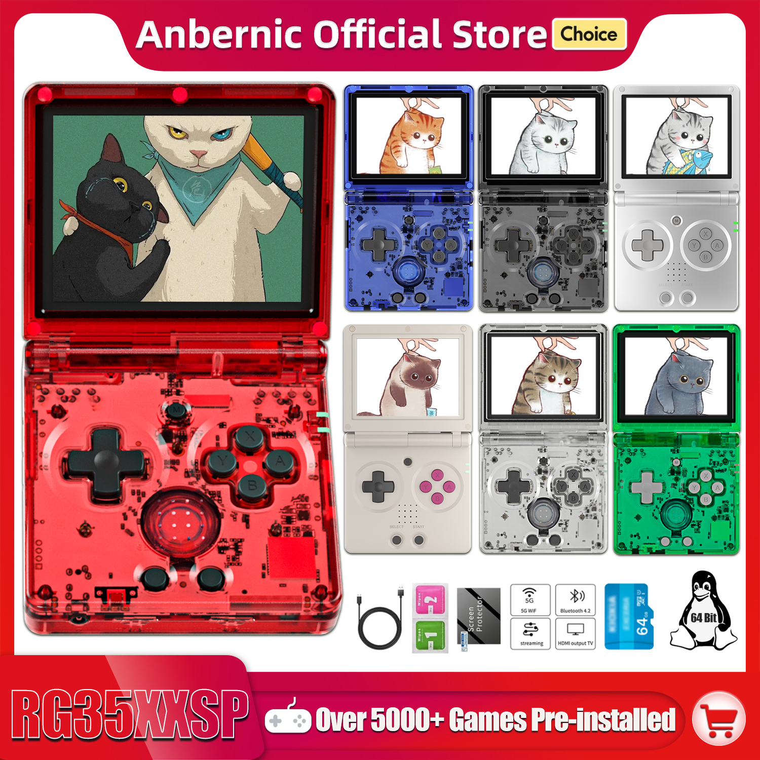 Anbernic NEW RG35XXSP Flip Han - مراجعة Retro Gaming Com وسعره