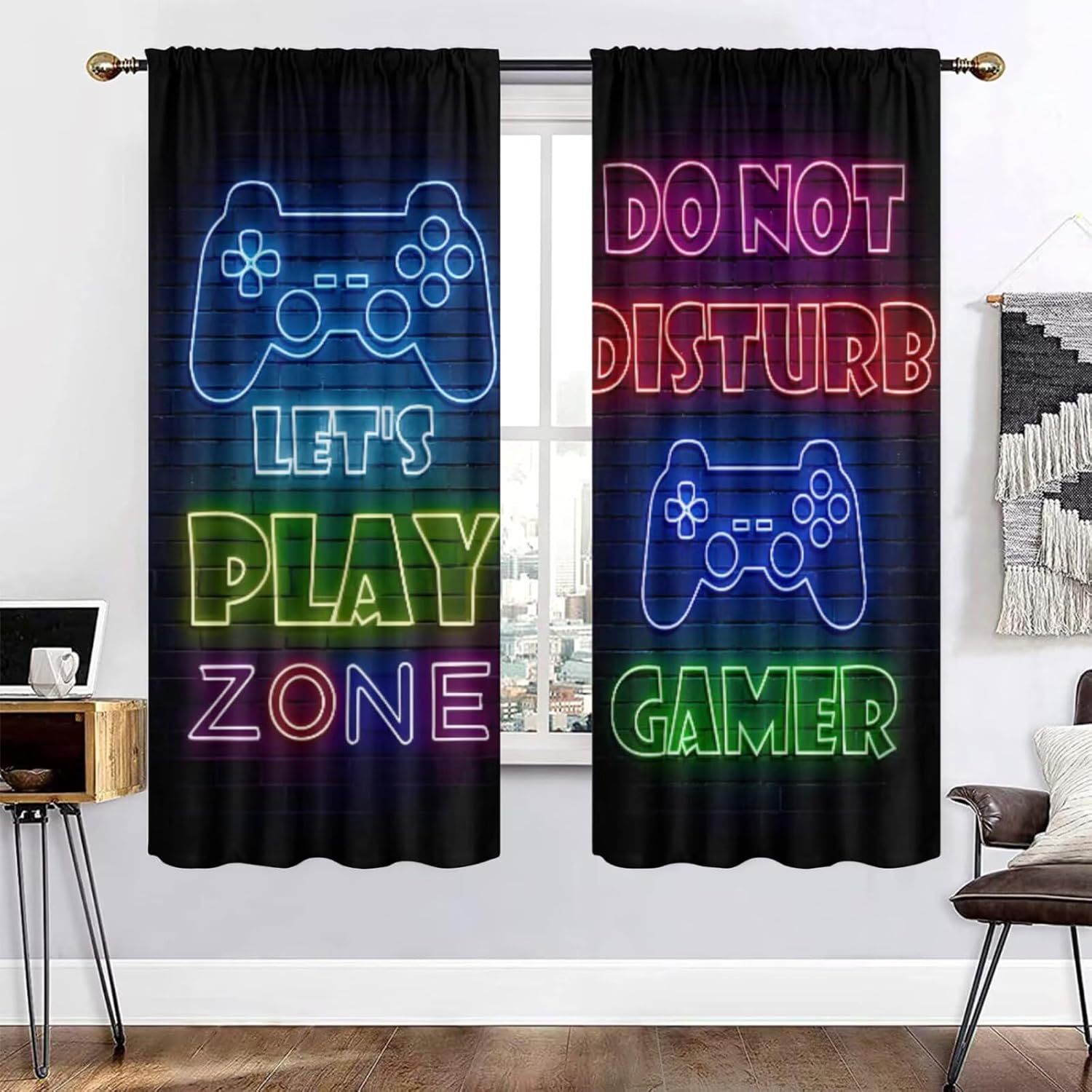 Gaming Gamer Curtain Curtains  - مراجعة Retro Gaming Zone وسعره