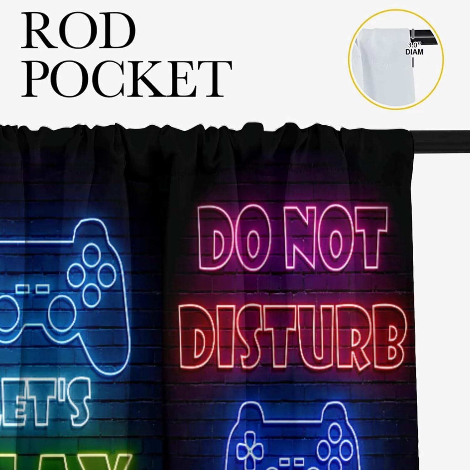 Gaming Gamer Curtain Curtains  - مراجعة Retro Gaming Zone وسعره