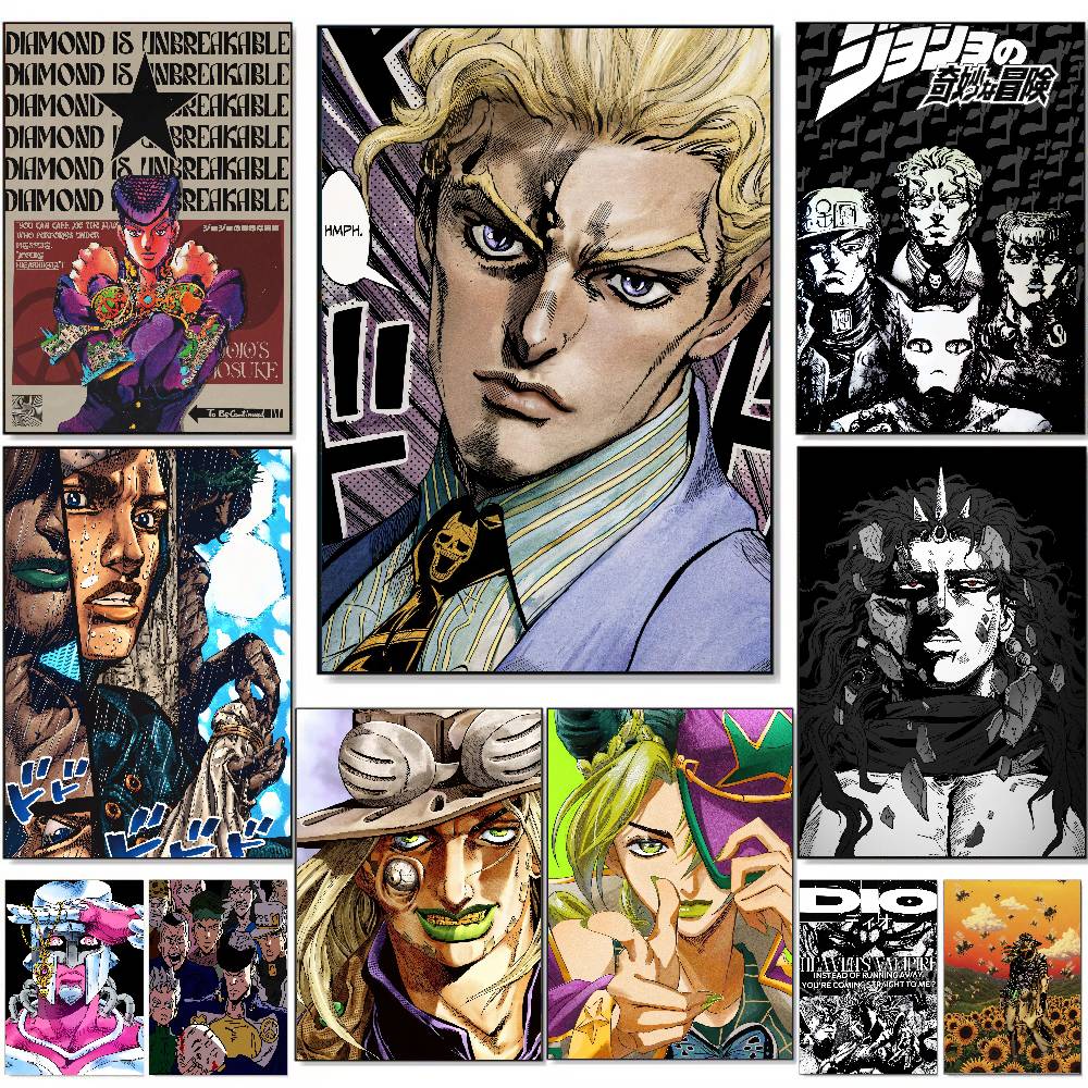 Popular Manga JoJo B-BizarreS  - مراجعة Retro Gaming Wallpaper وسعره