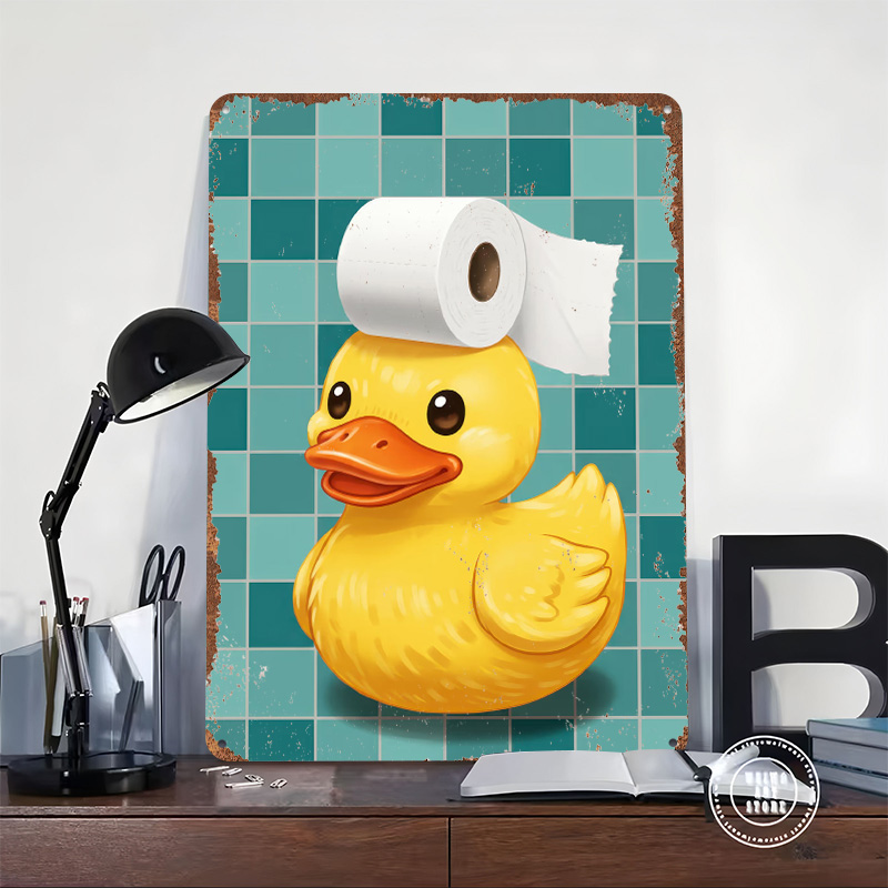 Duck With Toilet Paper Hat Pri - مراجعة Retro Gaming Wallpaper وسعره