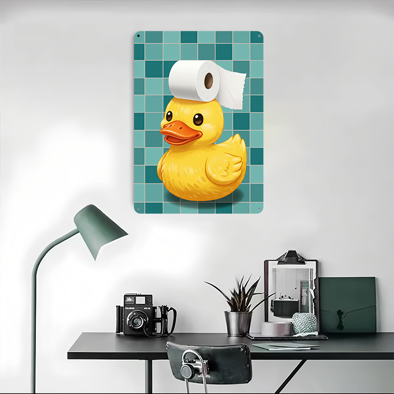 Duck With Toilet Paper Hat Pri - مراجعة Retro Gaming Wallpaper وسعره