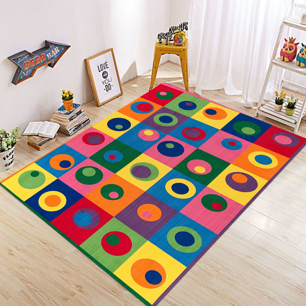 Retro Vinyl Record Area Rug Po - مراجعة Retro Gaming Lounge وسعره