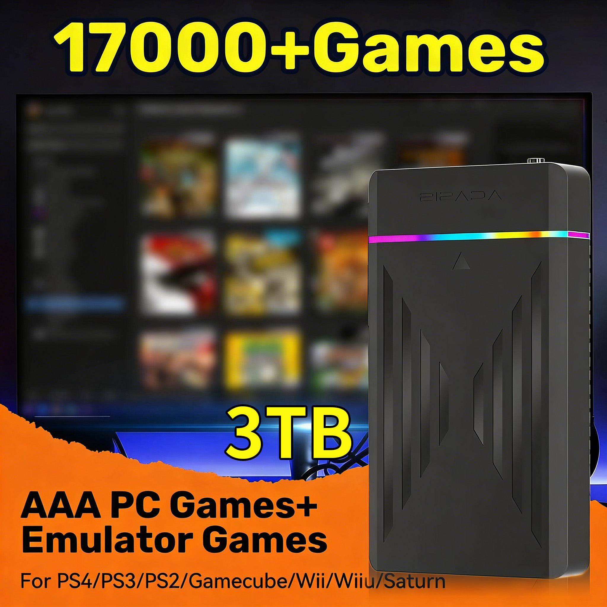 Portable 3TB Gaming HDD Video  - مراجعة Retro Gaming For Windows وسعره