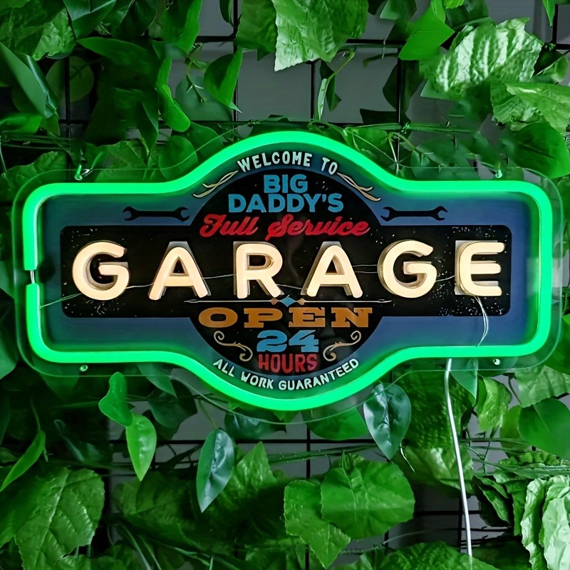 Retro Garage LED Neon Sign UV  - مراجعة Retro Gaming Usb وسعره