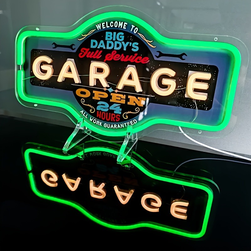 Retro Garage LED Neon Sign UV  - مراجعة Retro Gaming Usb وسعره