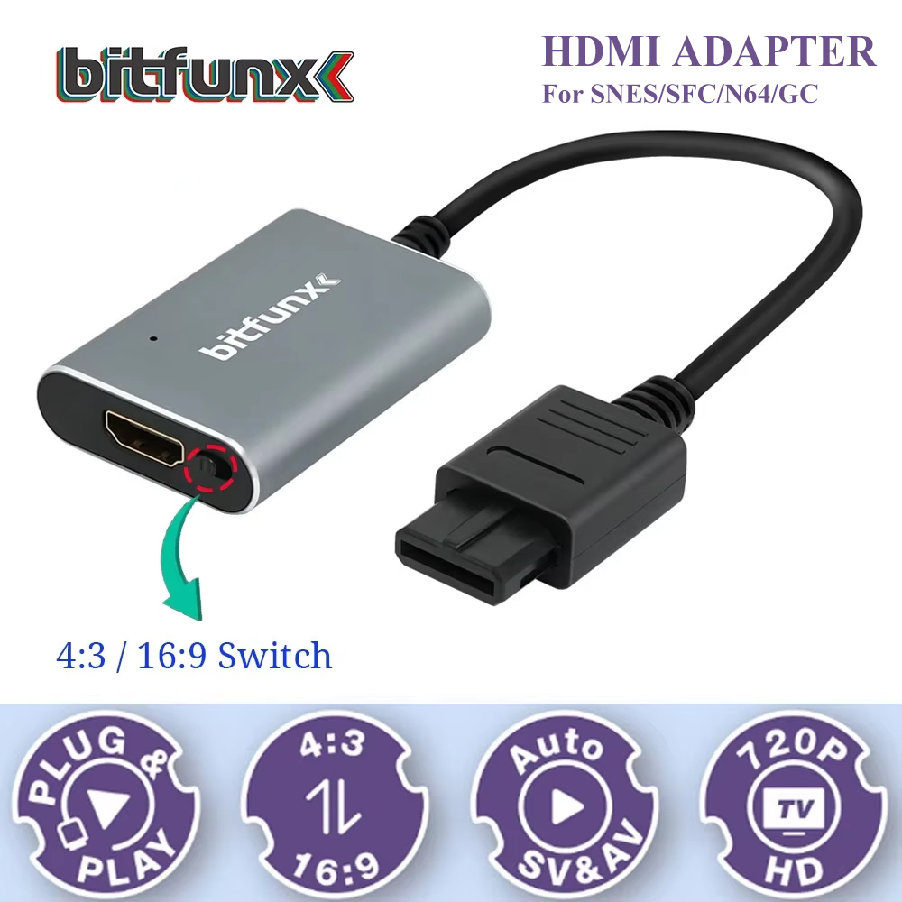 Bitfunx 720P Svideo / AV To HD - مراجعة Retro Gaming Handheld وسعره