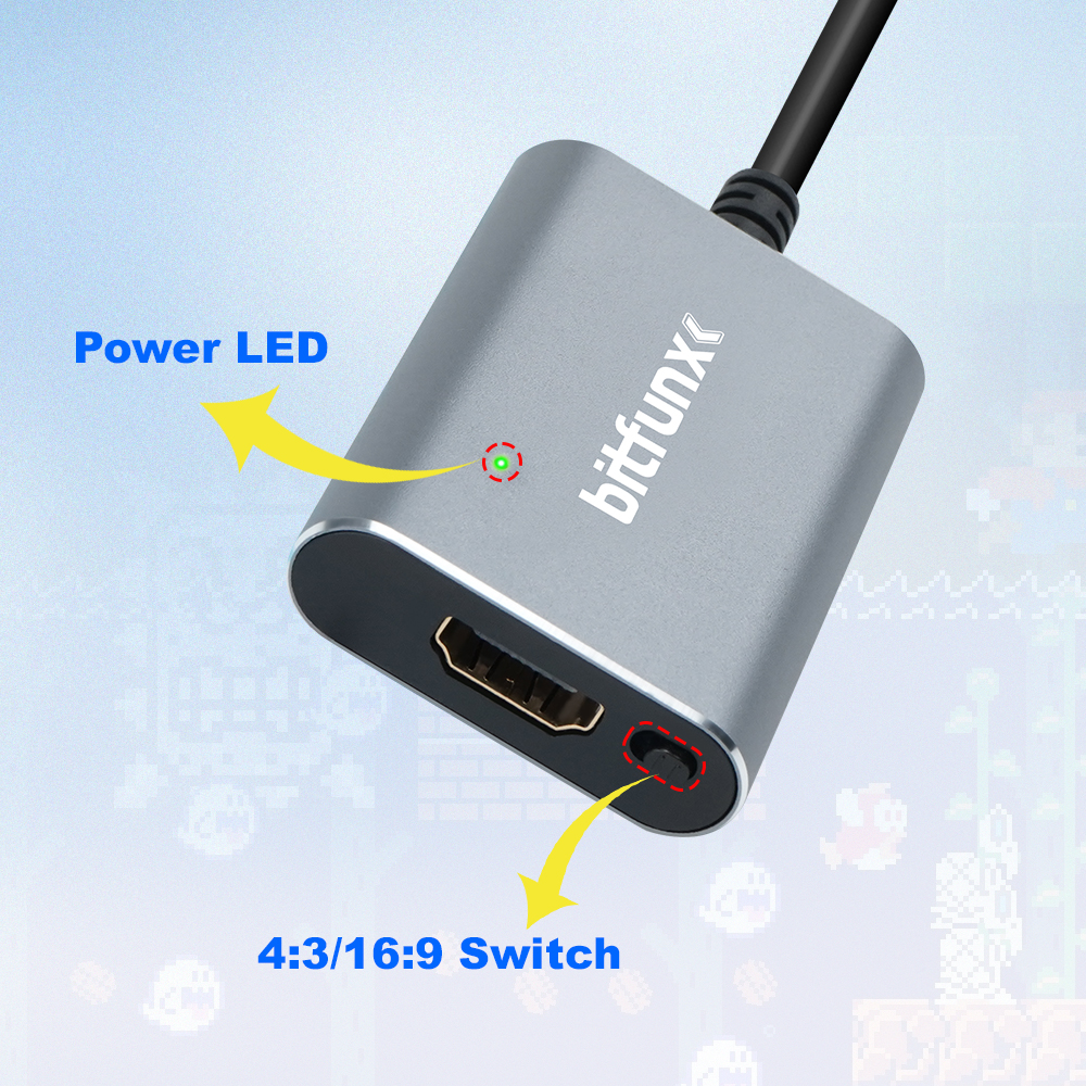 Bitfunx 720P Svideo / AV To HD - مراجعة Retro Gaming Handheld وسعره