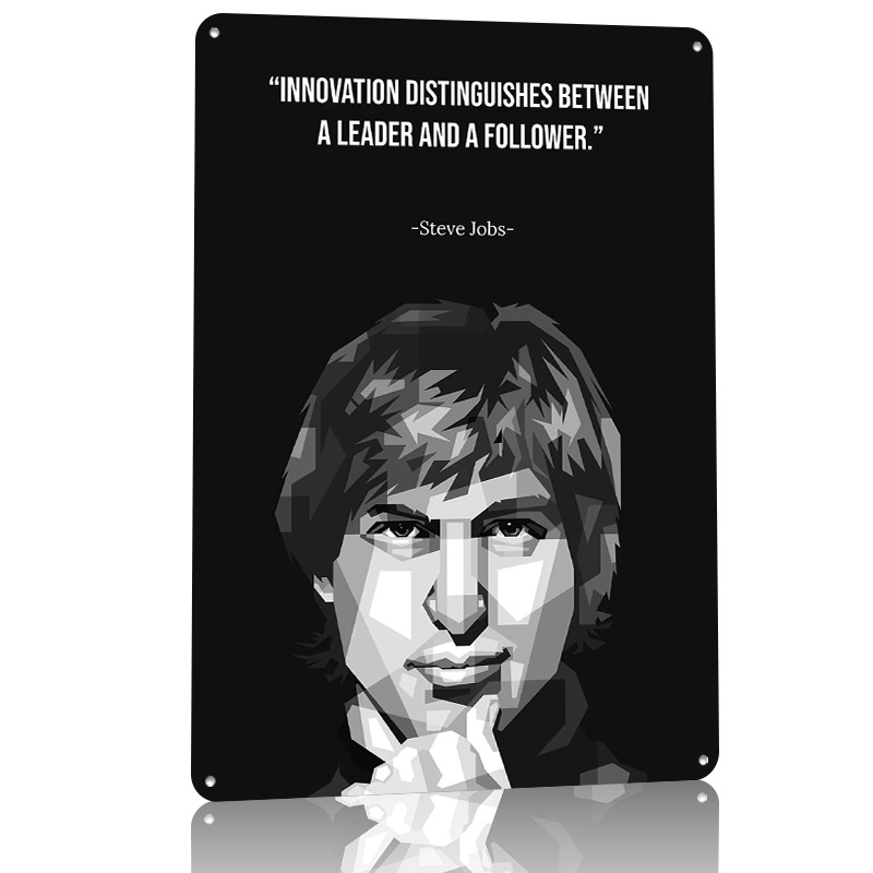 Steve Jobs WPAP Metal Poster C - مراجعة Retro Gaming Jobs وسعره