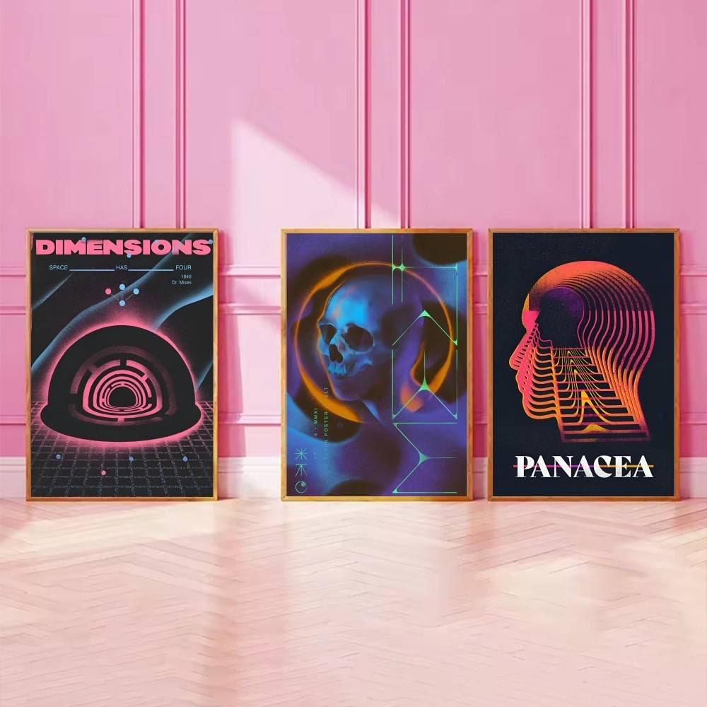 Psychedelic Gradient Skull Spa - مراجعة Retro Gaming Wallpaper وسعره