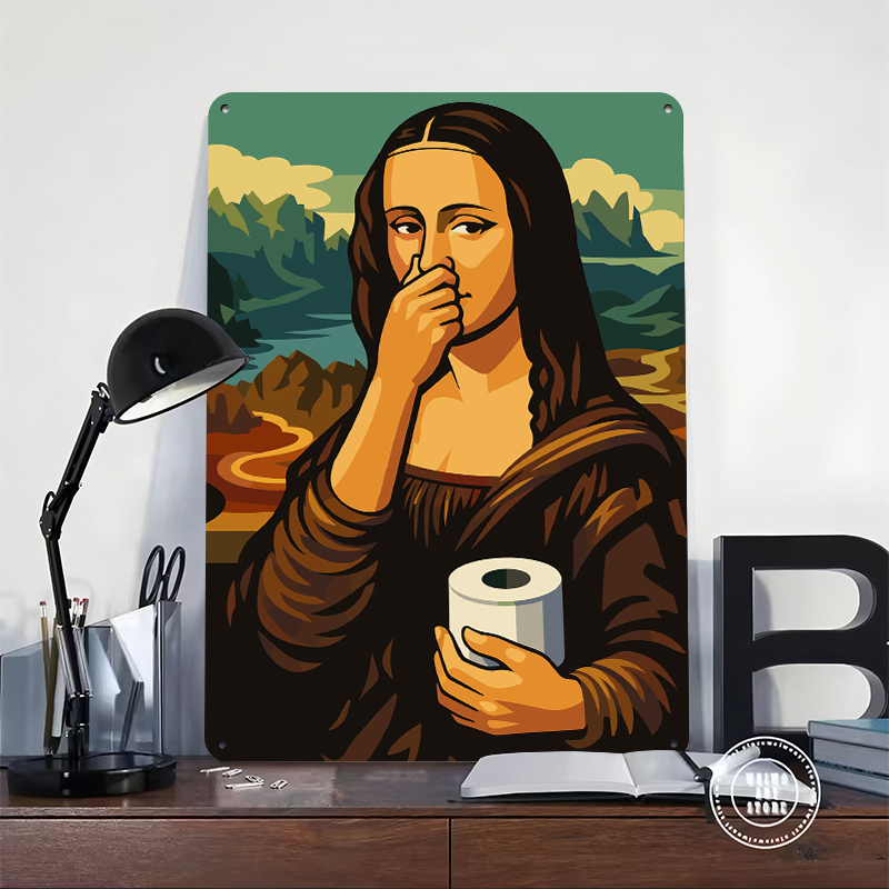 Mona Lisa Holding Toilet Paper - مراجعة Retro Gaming Wallpaper وسعره