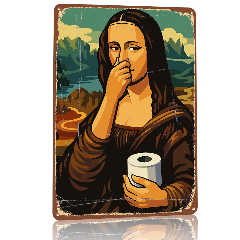Mona Lisa Holding Toilet Paper - مراجعة Retro Gaming Wallpaper وسعره