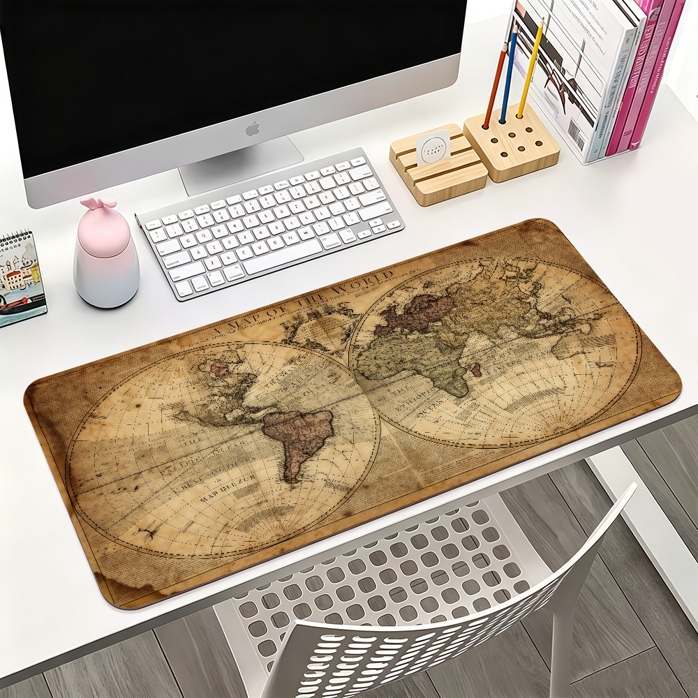 Retro Style World Map Mouse Pa - مراجعة Retro Gaming Keyboard And Mouse وسعره