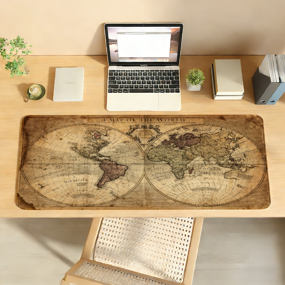 Retro Style World Map Mouse Pa - مراجعة Retro Gaming Keyboard And Mouse وسعره