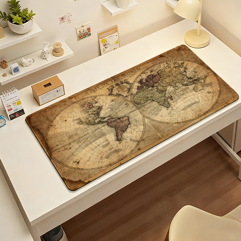 Retro Style World Map Mouse Pa - مراجعة Retro Gaming Keyboard And Mouse وسعره