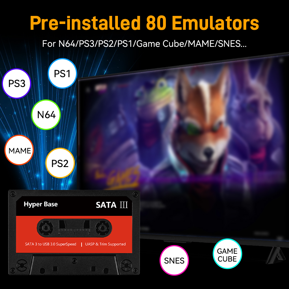 Batocera 500G/2T Emulator Game - مراجعة Retro Gaming Hdd وسعره