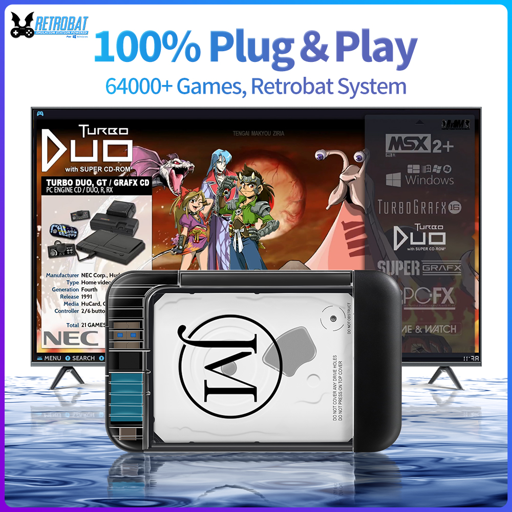 RETROBAT Portable 500G Gaming  - مراجعة Retro Gaming Hdd وسعره