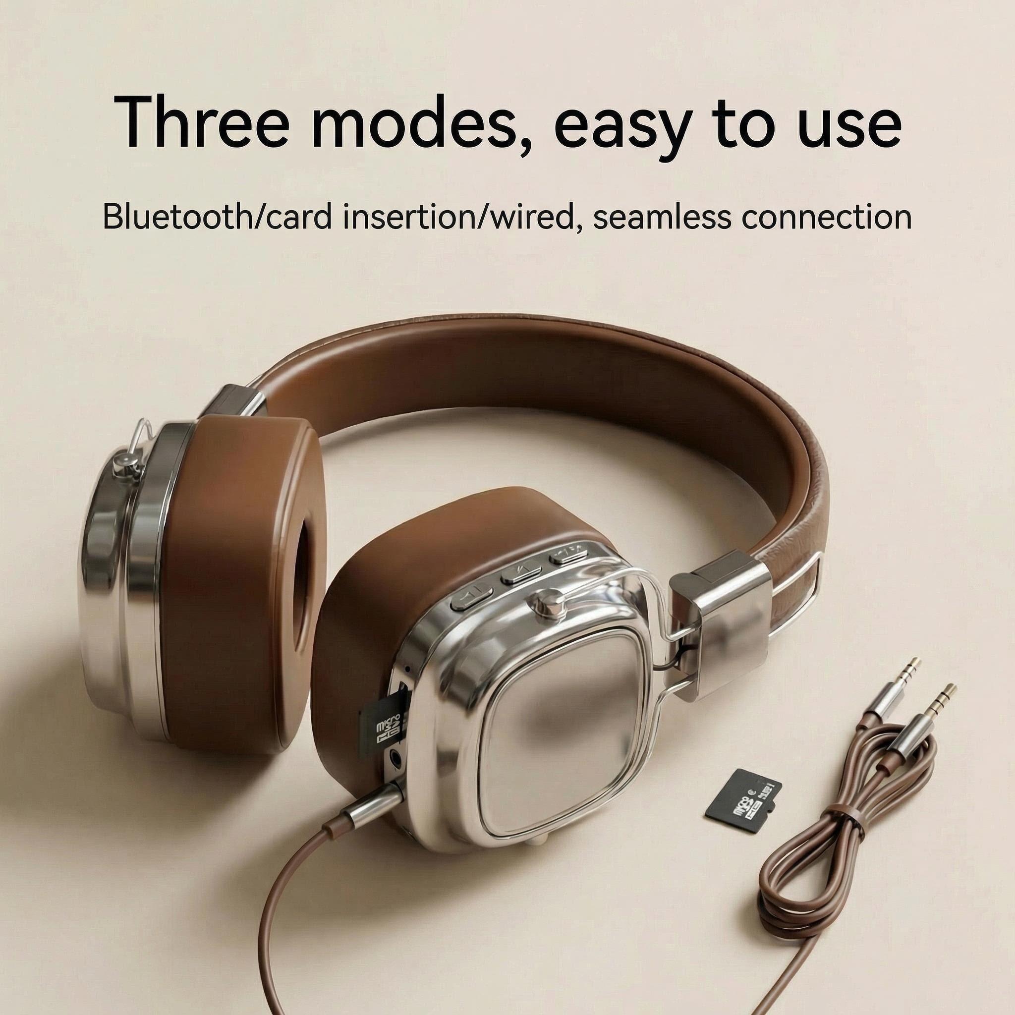 Retro Leather Over-ear Headpho - مراجعة Retro Gaming Cable وسعره