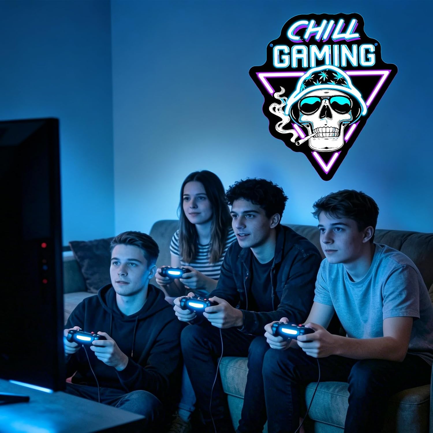  Chill Gaming Skull LED Neon  - مراجعة Retro Gaming Usb وسعره