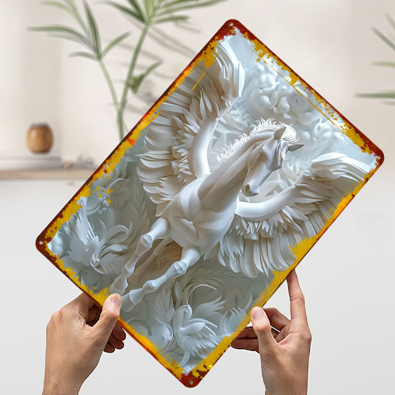 Paper Pegasus White Horse Wing - مراجعة Retro Gaming Wallpaper وسعره