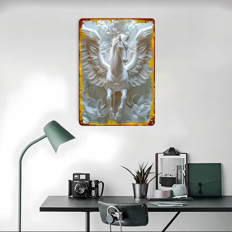 Paper Pegasus White Horse Wing - مراجعة Retro Gaming Wallpaper وسعره