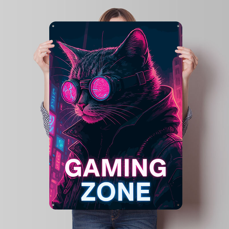 Cyberpunk Cat Gaming Zone Tin  - مراجعة Retro Gaming Zone وسعره