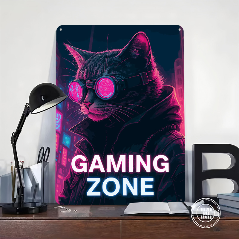 Cyberpunk Cat Gaming Zone Tin  - مراجعة Retro Gaming Zone وسعره