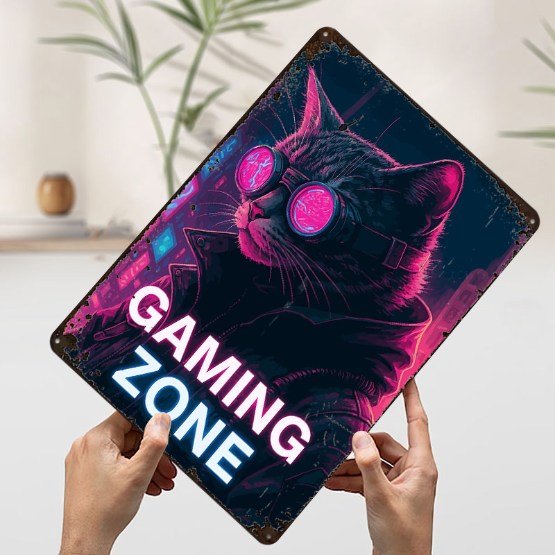 Cyberpunk Cat Gaming Zone Tin  - مراجعة Retro Gaming Zone وسعره