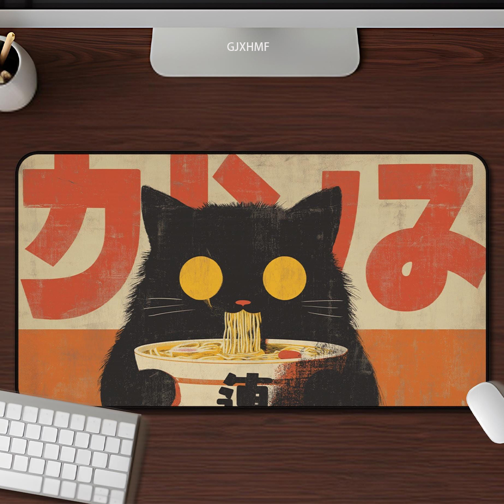 Kawaii Black Cat Ramen Mouse P - مراجعة Retro Gaming Xl وسعره