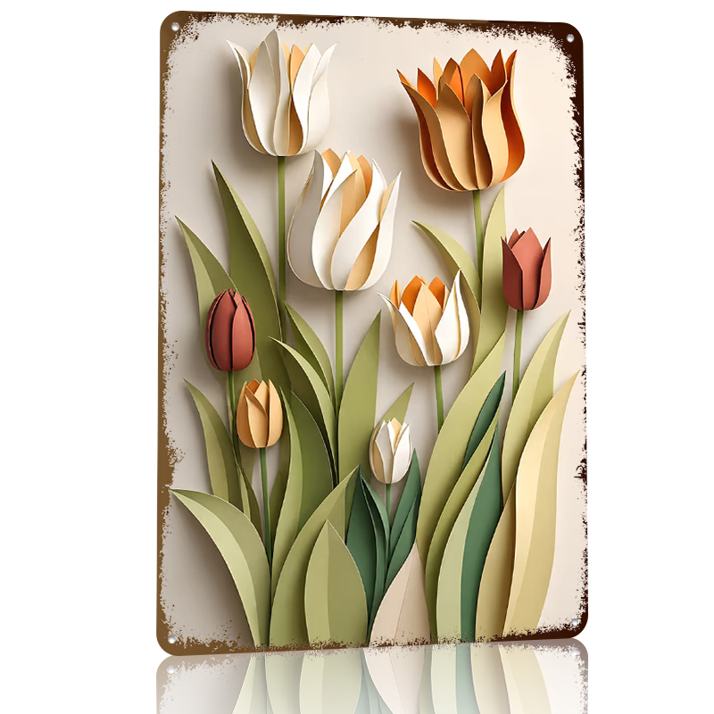 Paper Cutout Tulips Flowers Pr - مراجعة Retro Gaming Wallpaper وسعره
