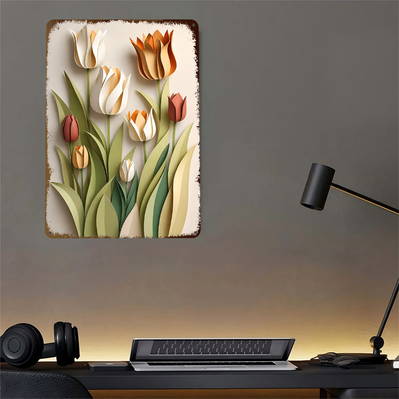 Paper Cutout Tulips Flowers Pr - مراجعة Retro Gaming Wallpaper وسعره