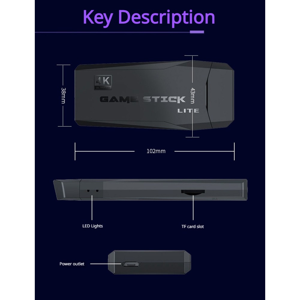 Portable 4K Retro Game Stick C - مراجعة Retro Gaming Com وسعره