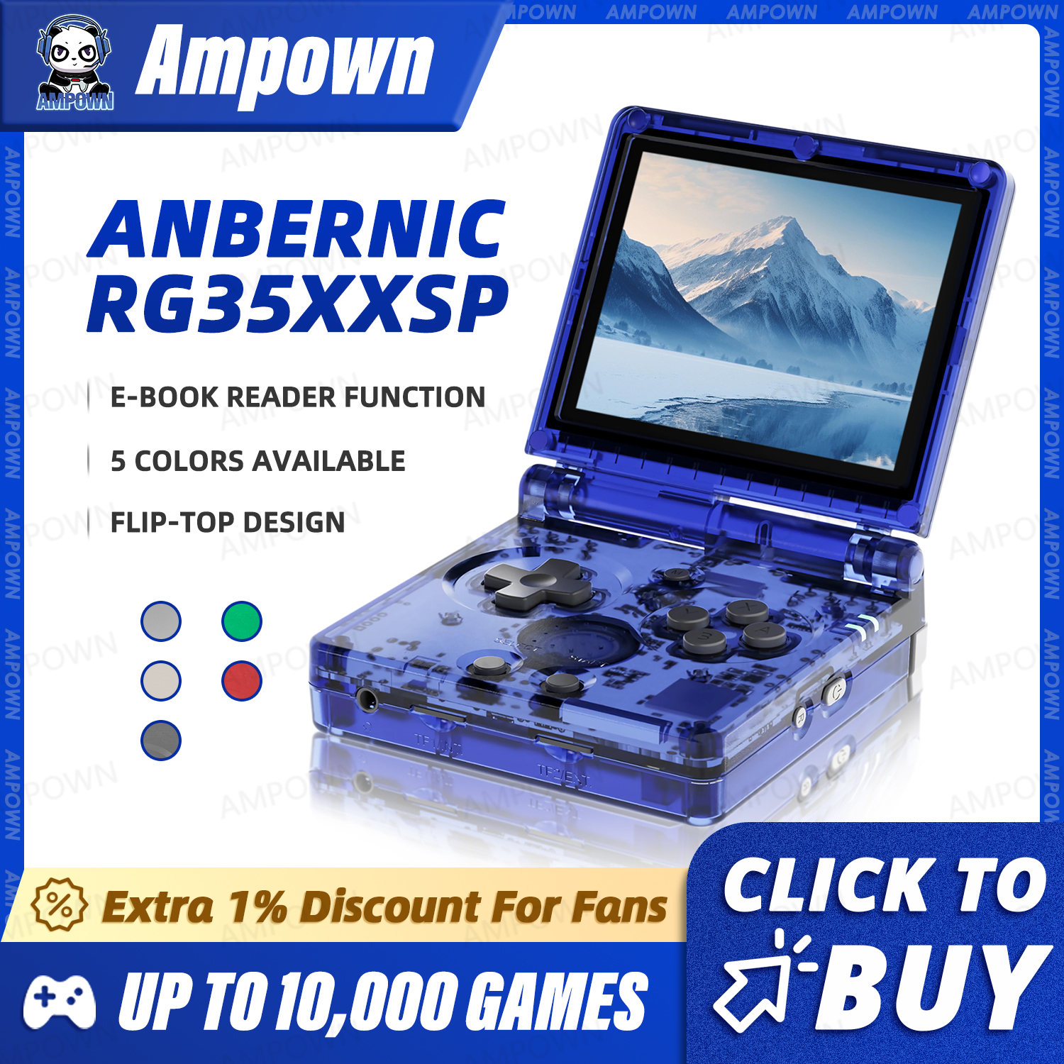 ANBERNIC RG35XXSP Flip Game Co - مراجعة Retro Gaming Com وسعره