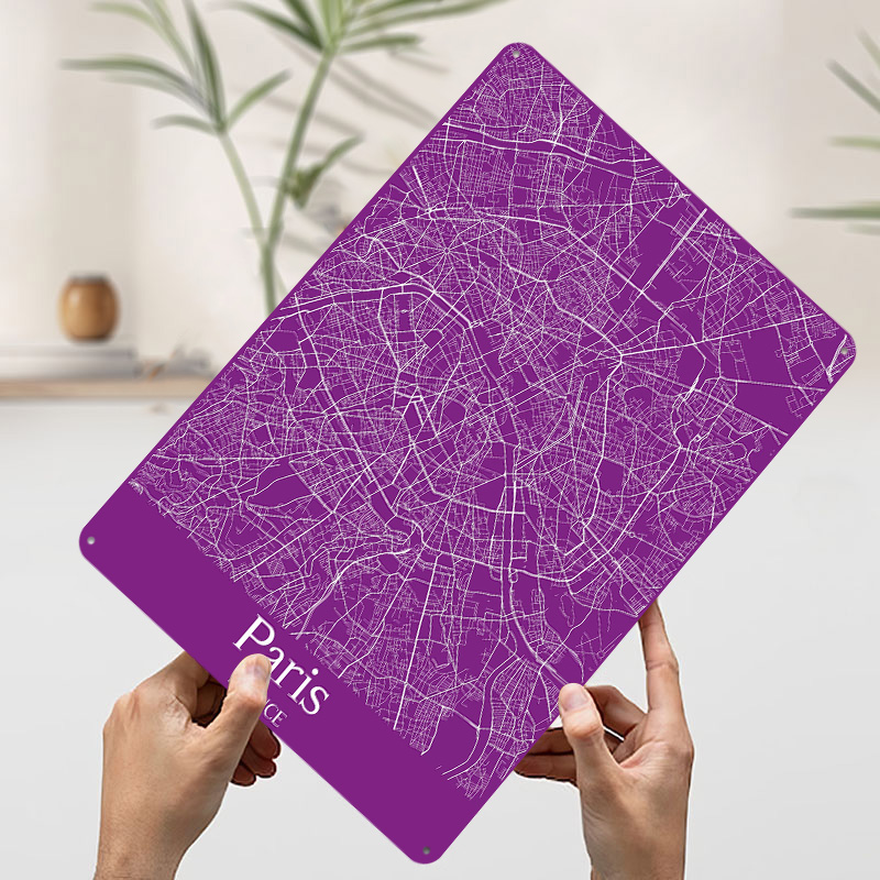 Paris City Map Printed Poster  - مراجعة Retro Gaming Paris وسعره