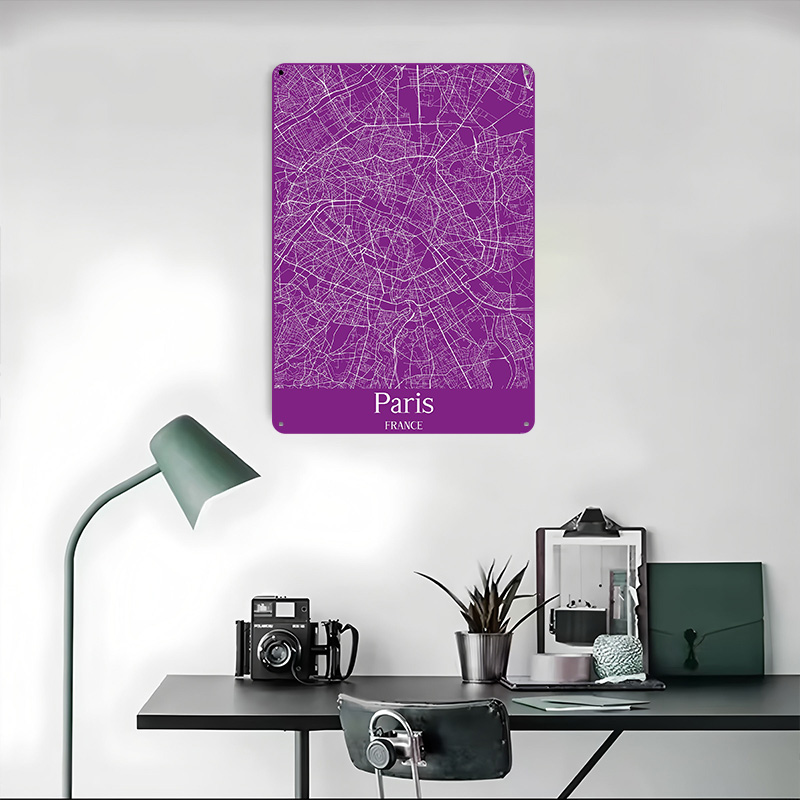 Paris City Map Printed Poster  - مراجعة Retro Gaming Paris وسعره