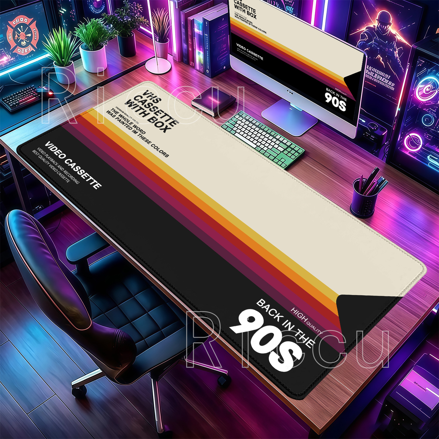 Mouse Pad HD Printing Retro VH - مراجعة Retro Gaming Keyboard And Mouse وسعره