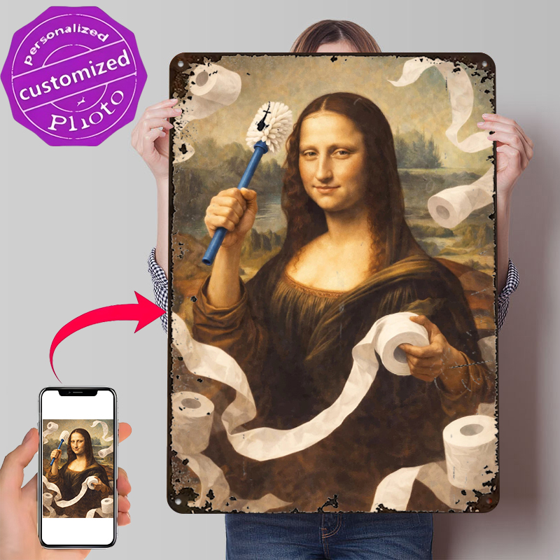 Mona Lisa With Toilet Brush an - مراجعة Retro Gaming Wallpaper وسعره