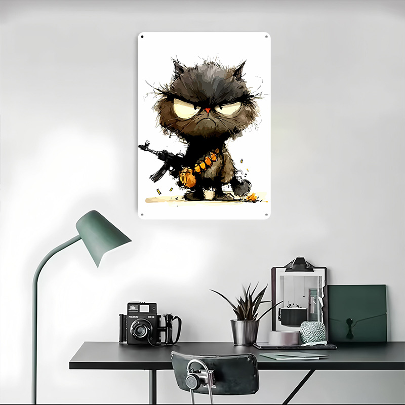 Cat With Gun Printed Poster Cu - مراجعة Retro Gaming Gun وسعره