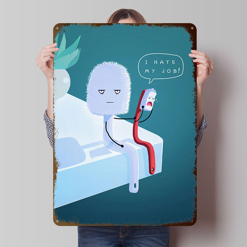 I Hate My Job Printed Poster C - مراجعة Retro Gaming Jobs وسعره