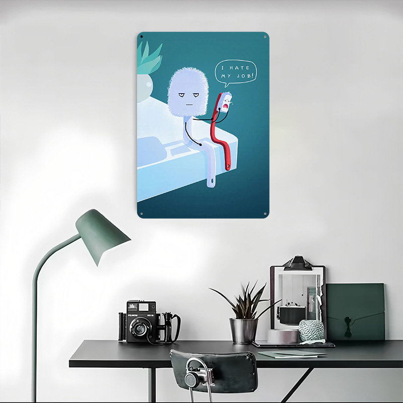 I Hate My Job Printed Poster C - مراجعة Retro Gaming Jobs وسعره
