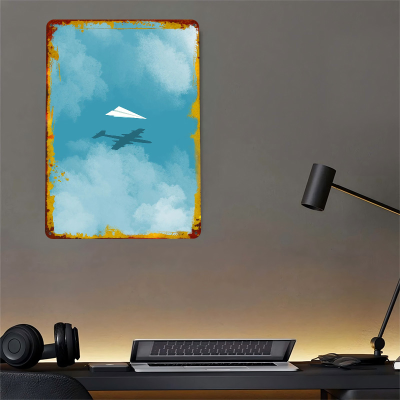 Paper Plane Printed Poster Cus - مراجعة Retro Gaming Wallpaper وسعره