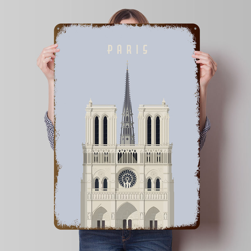 Paris Travel Tinplate Poster C - مراجعة Retro Gaming Paris وسعره