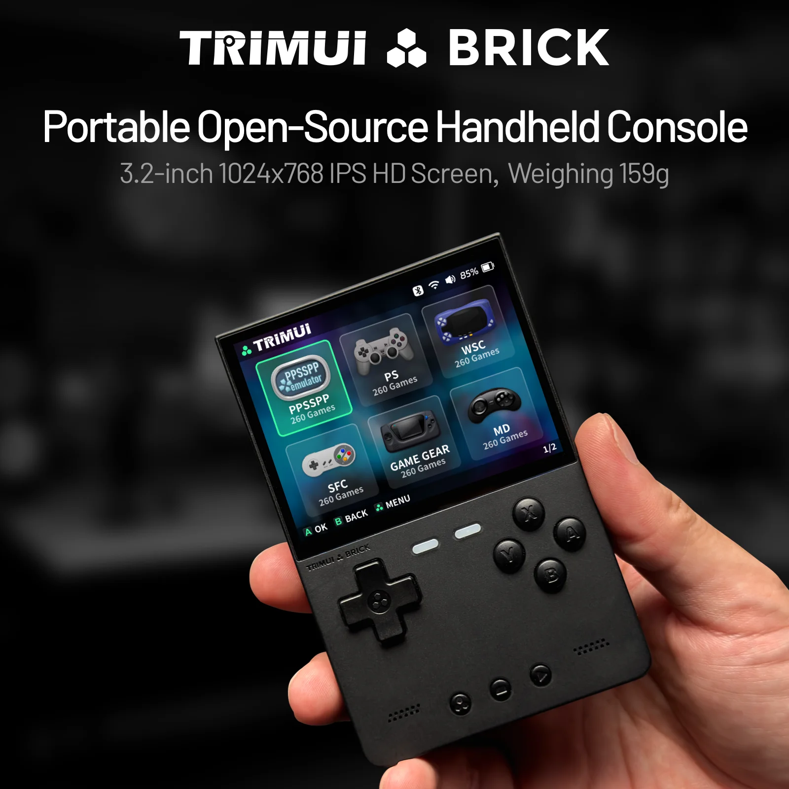 TRIMUI BRICK Handheld Game Con - مراجعة Retro Gaming Usb وسعره