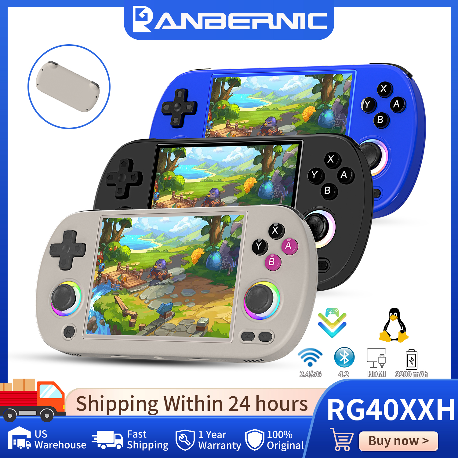 Anbernic RG40XX H Handheld Gam - مراجعة Retro Gaming Com وسعره