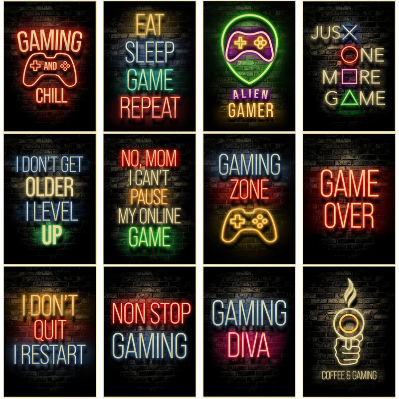 Gaming Posters Game Retro Kraf - مراجعة Retro Gaming Wallpaper وسعره