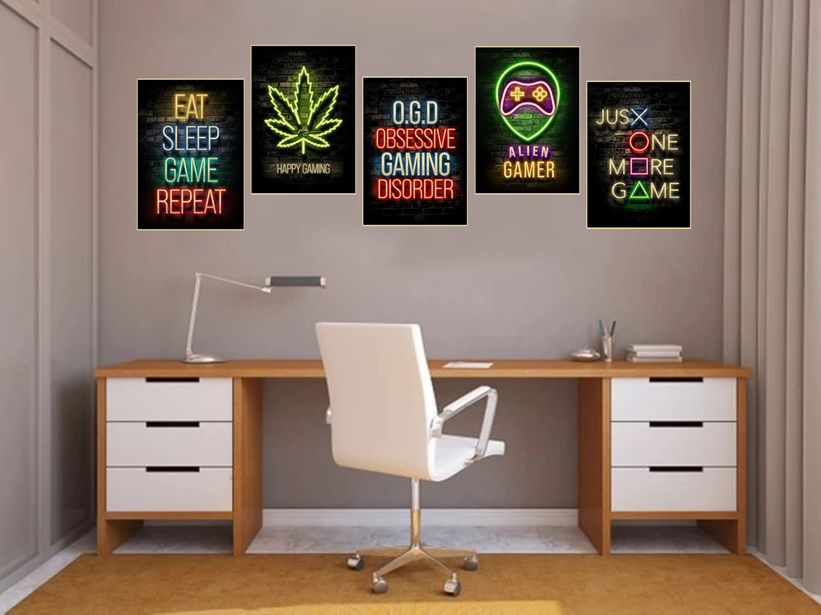 Gaming Posters Game Retro Kraf - مراجعة Retro Gaming Wallpaper وسعره