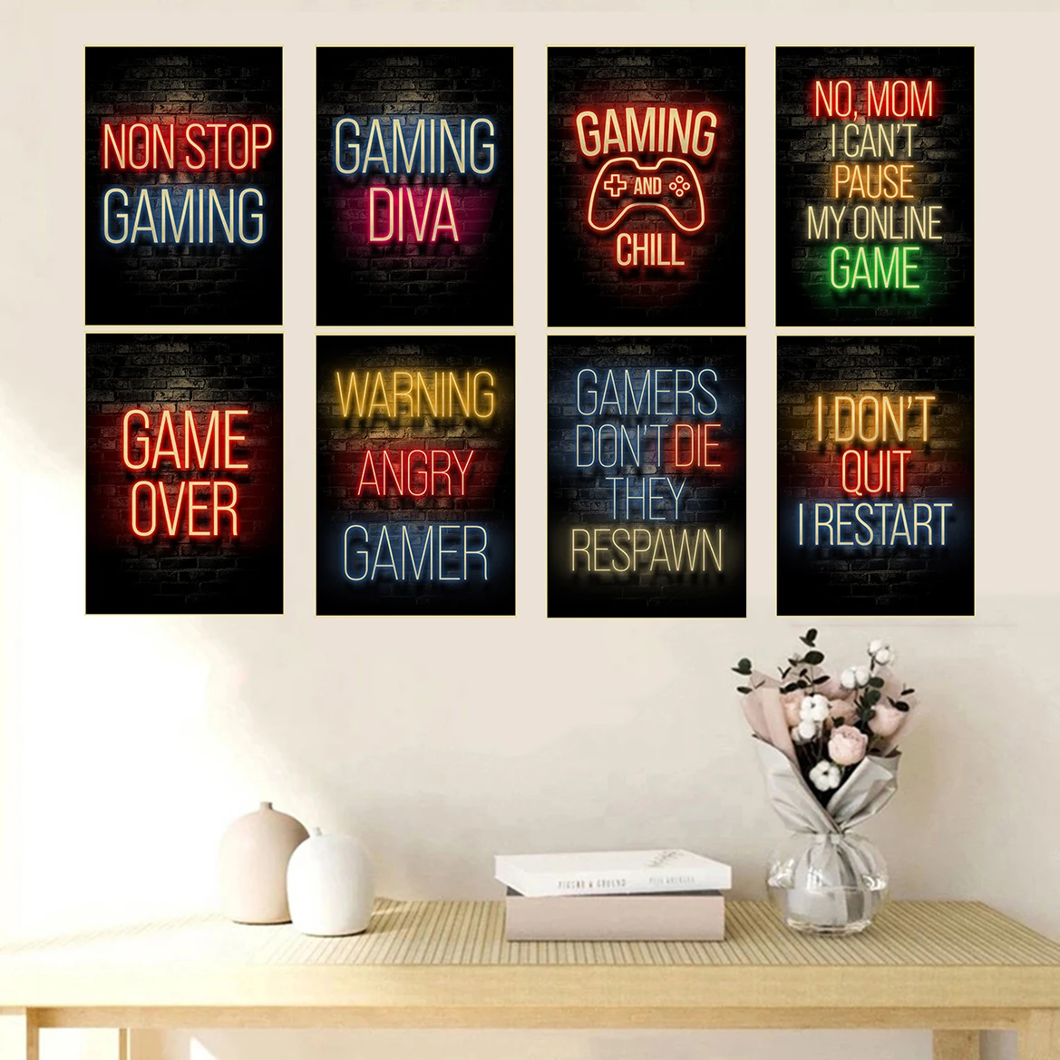 Gaming Posters Game Retro Kraf - مراجعة Retro Gaming Wallpaper وسعره